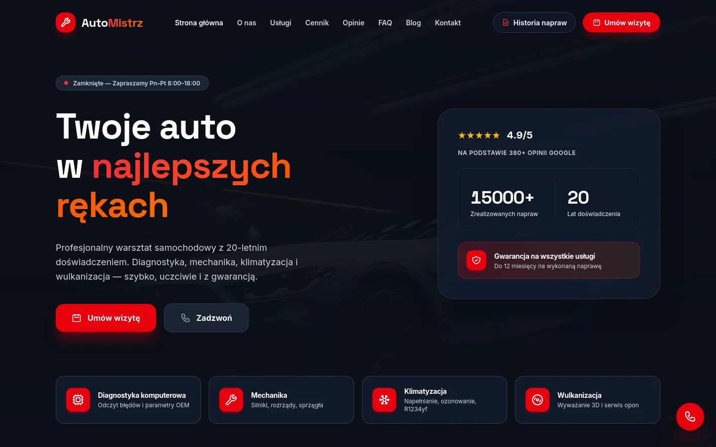 AutoMistrz | Profesjonalny serwis i warsztat samochodowy