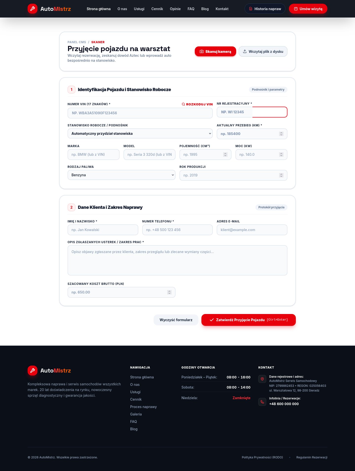 AutoMistrz | Admin Panel Dashboard
