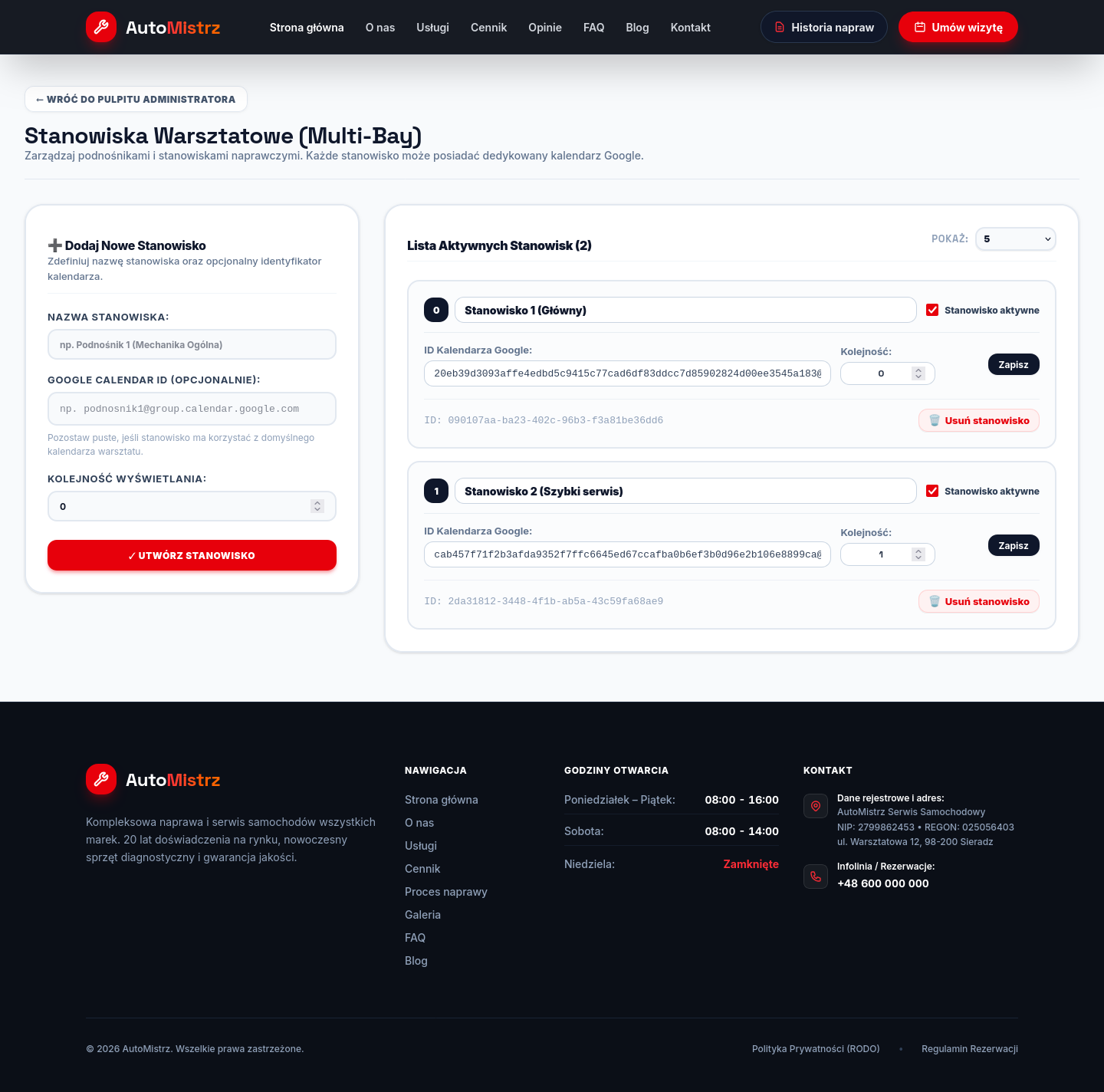 AutoMistrz | Admin Panel Dashboard